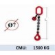 Elingue chaine 1 brin - crochet automatique - CMU 1500kg (classe 80)