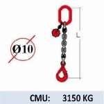Elingue chaine 1 brin - crochet automatique - CMU 3150 kg (classe 80)