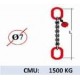 Elingue chaine 1 brin - extrémité : anneau - CMU 1500kg (classe 80)