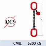 Elingue chaine 1 brin - extrémité : anneau - CMU 5300 kg (classe 80)