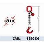 Elingue chaine 1 brin - crochet fonderie - CMU 3150 kg (classe 80)