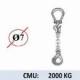 Elingue chaîne CROSBY éliminator 1 brin - CMU 2000 kg (classe 100) 