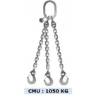 Elingue chaîne inox 3 brins - CMU 1050 kg