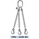 Elingue chaîne inox 3 brins - CMU 2100 kg