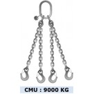 Elingue chaîne inox 4 brins - CMU 9000 kg
