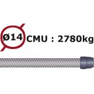 Câble de débardage avec embout - CMU 2220 kg