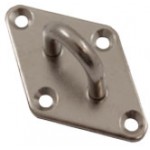 Pontet sur platine losange inox