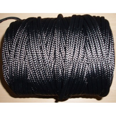 Corde en nylon tressé noir de 6 mm, corde utilitaire 11 brins, corde  utilitaire en nylon multifonction, 15,2 m : : Outils et Bricolage