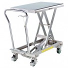 Photo table élévatrice manuelle INOX BISHAMON haute qualité 150 à 500 kg