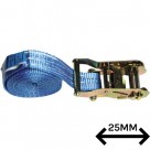 Sangle d'arrimage ceinture à cliquet de largeur 25 mm (CMU 650kg) - longueur au choix
