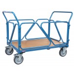 Chariot modulaire double ridelles et grand plateau - 500 kg 