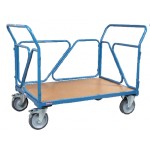 Chariot modulaire 1 ridelle et grand plateau - 500 kg 