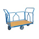 Chariot modulaire 1 ridelle et roues losange - 500 kg 