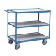 Servante 3 plateaux bois et poignée - 250 kg