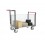 Chariot modulaire 1 ridelle et grand plateau - 500 kg 