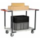 Servante 2 longs plateaux bois gris - 250 kg