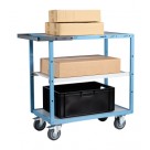 Servante 3 plateaux bois et poignée - 250 kg