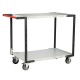 Servante 2 grands plateaux gris avec poignée - 250 kg