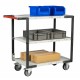 Servante grise 3 plateaux bois - 250 kg