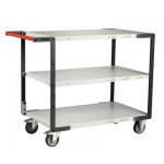 Servante grise 3 grands plateaux - 250 kg