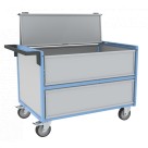 Chariot conteneur avec couvercle - 500 kg