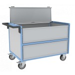 Chariot conteneur avec couvercle - 500 kg