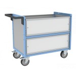 Chariot conteneur en tôle - 500 kg