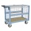 Chariot conteneur grillagé cadenassable - 500 kg