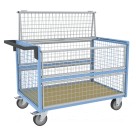 Chariot conteneur grillagé avec couvercle - 500 kg