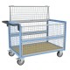 Chariot conteneur grillagé avec couvercle - 500 kg