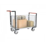 Chariot modulaire grille 2 dossiers 2 ridelles - 500 kg 