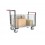 Chariot modulaire grille 2 dossiers 2 ridelles - 500 kg 