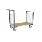 Chariot modulaire 2 dossiers et grand plateau - 500 kg 