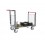 Chariot modulaire 2 dossiers et grand plateau - 500 kg 