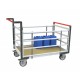 Chariot modulaire double ridelles et grand plateau - 500 kg 
