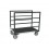 Chariot avec 2 ridelles tube et tapis caoutchouc - 500 kg