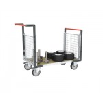 Chariot modulaire grille grand plateau et dossiers - 500 kg 