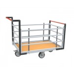Chariot modulaire tube 4 côtés et roues position losange - 500 kg 