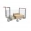 Chariot modulaire 1 ridelle et roues losange - 500 kg 